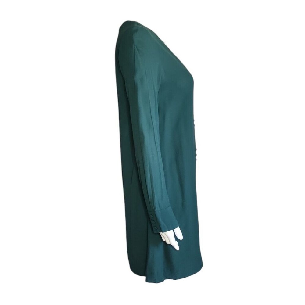 Madewell Dress Womens Size Xs Solid All Green But… - image 4